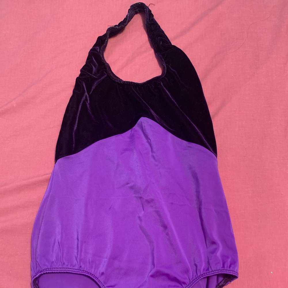 Purple Halter Leo with velvet top(small)